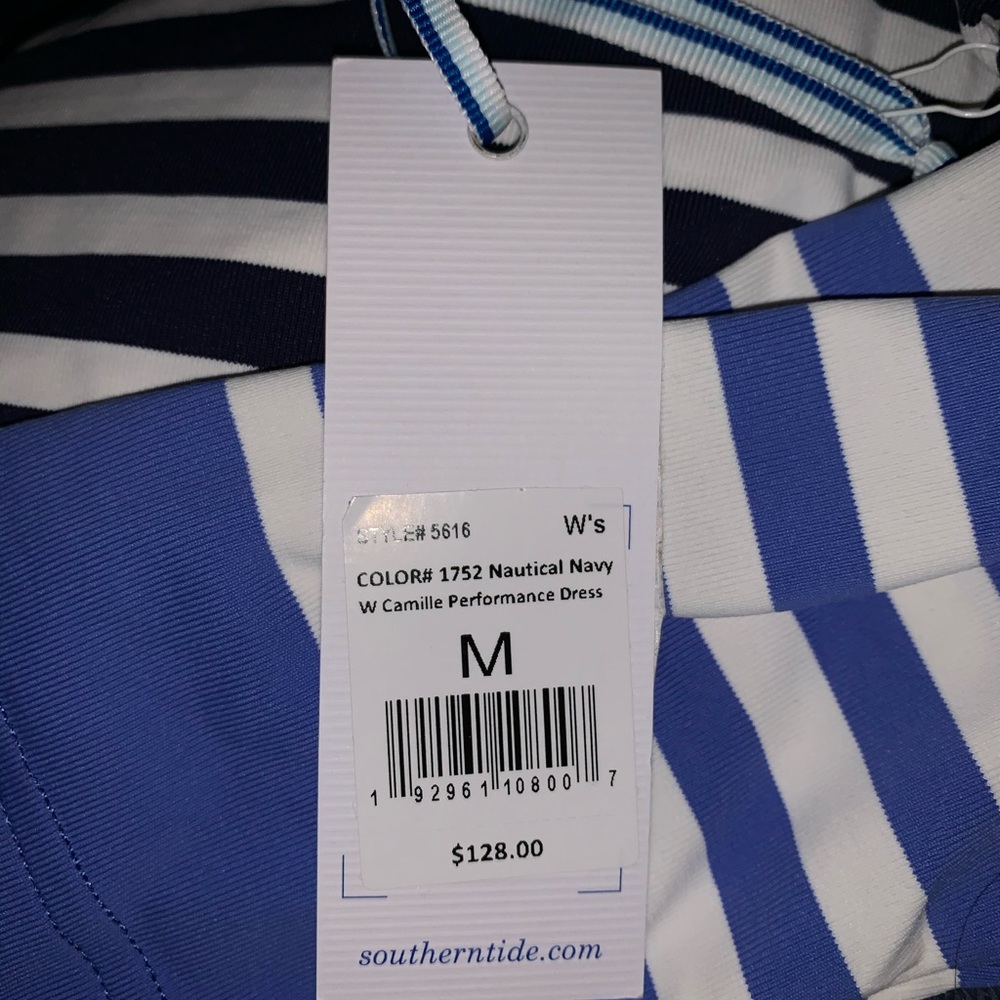 Camille “Nautical Navy” Performance Dress Medium - Picture 2 of 4